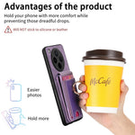 For Oppo Find X8 Pro 5G Magnetic Case Leather Back Cover with Detachable Card Holder Kickstand