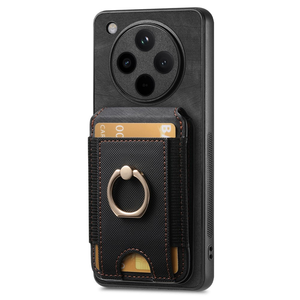 For Oppo Find X8 Pro 5G Magnetic Case Leather Back Cover with Detachable Card Holder Kickstand