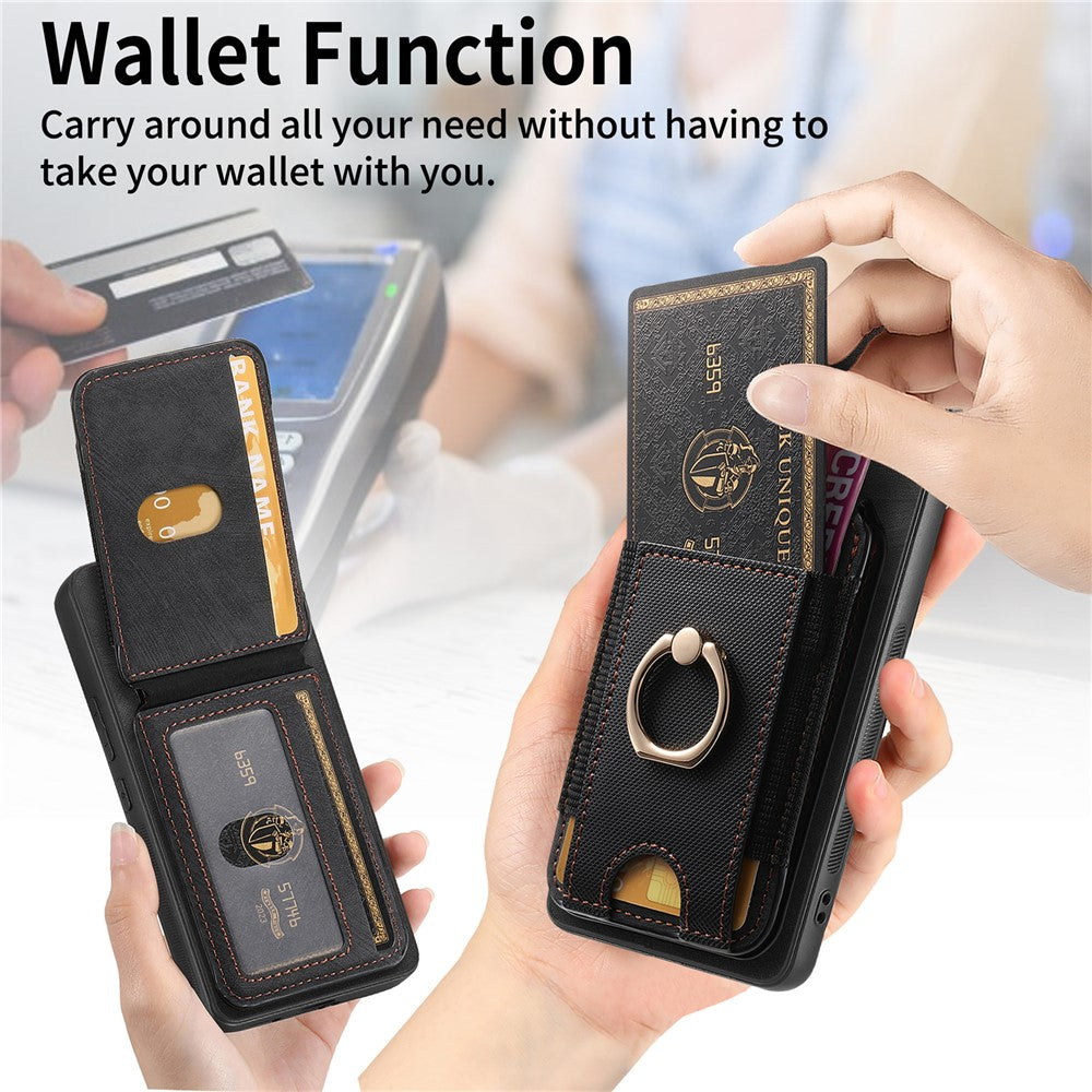 For Oppo Find X8 Pro 5G Magnetic Case Leather Back Cover with Detachable Card Holder Kickstand