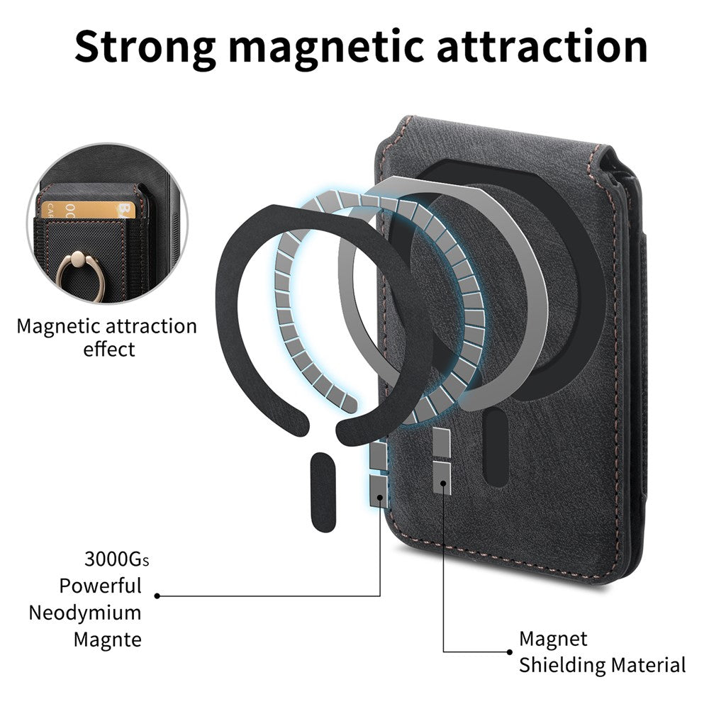 For Oppo Find X8 Pro 5G Magnetic Case Leather Back Cover with Detachable Card Holder Kickstand