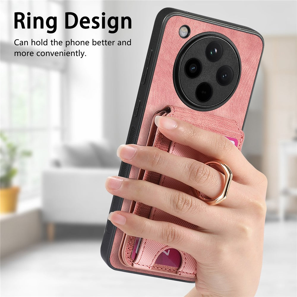 For Oppo Find X8 Pro 5G Magnetic Case Leather Back Cover with Detachable Card Holder Kickstand