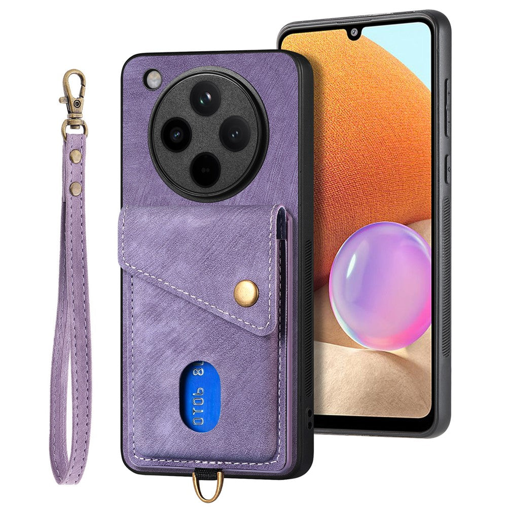 For Oppo Find X8 Pro 5G Case Leather+TPU Back Cover with Card Slot Kickstand