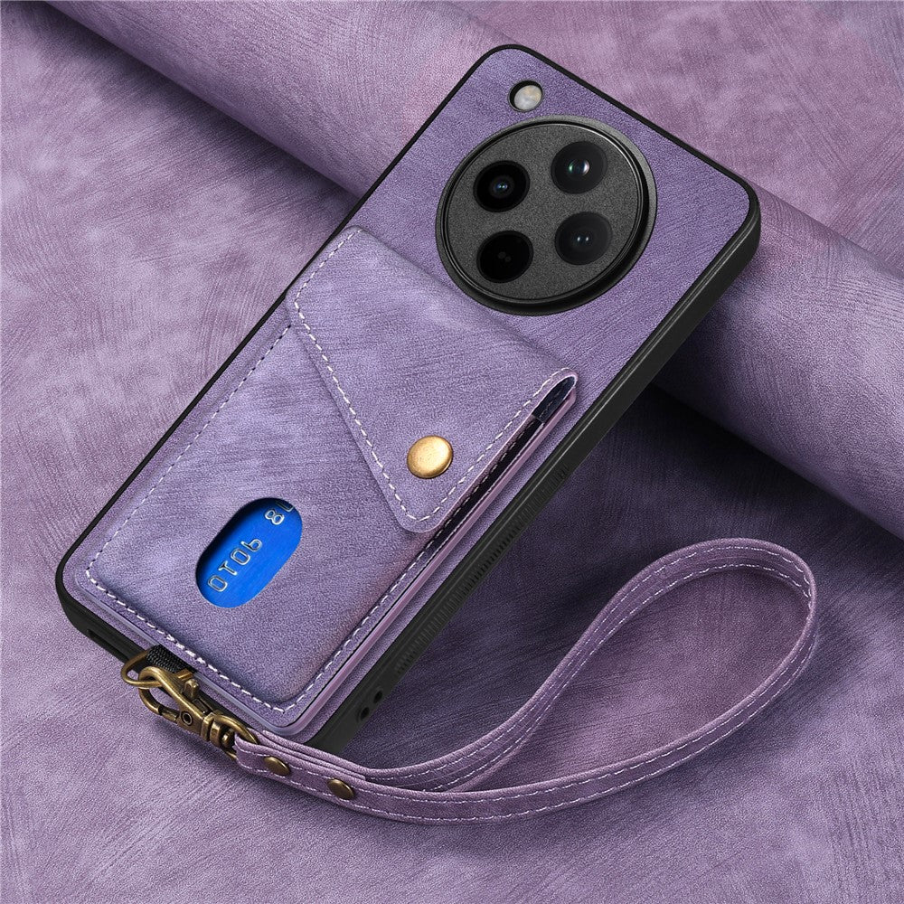 For Oppo Find X8 Pro 5G Case Leather+TPU Back Cover with Card Slot Kickstand