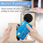 For Oppo Find X8 Pro 5G Case RFID Blocking Card Holder Carbon Fiber Leather+PC+TPU Phone Cover