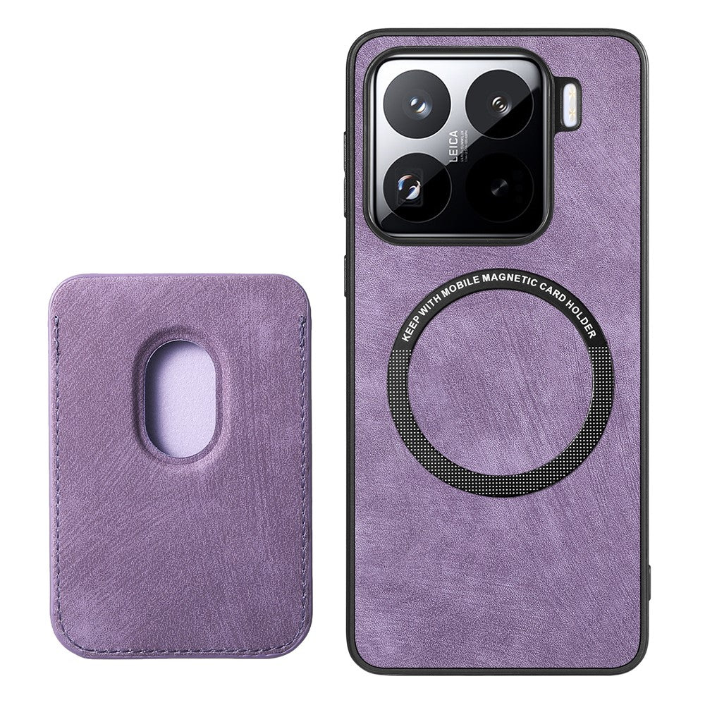 For Xiaomi 15 Pro Case Retro Leather+TPU Phone Cover with Detachable Card Slot
