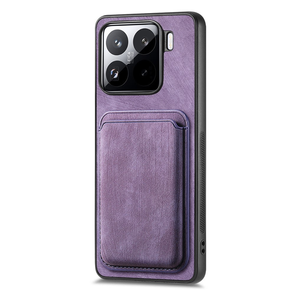 For Xiaomi 15 Pro Case Retro Leather+TPU Phone Cover with Detachable Card Slot