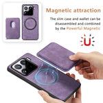 For Xiaomi 15 Pro Case Retro Leather+TPU Phone Cover with Detachable Card Slot
