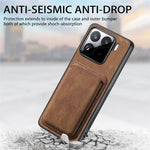 For Xiaomi 15 Pro Case Retro Leather+TPU Phone Cover with Detachable Card Slot