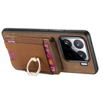 For Xiaomi 15 Magnetic Case Leather Back Cover with Detachable Card Holder Kickstand