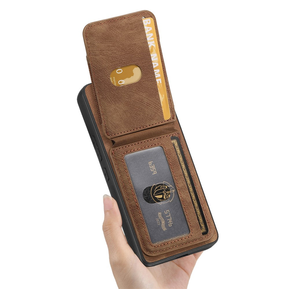 For Xiaomi 15 Magnetic Case Leather Back Cover with Detachable Card Holder Kickstand
