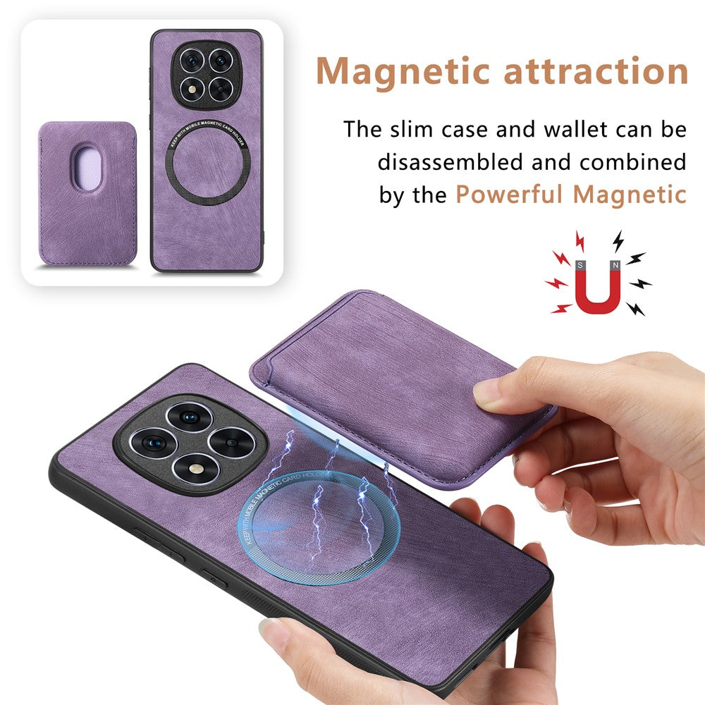 For Xiaomi Redmi Note 14 Pro+ 5G Case Retro Leather+TPU Phone Cover with Detachable Card Slot