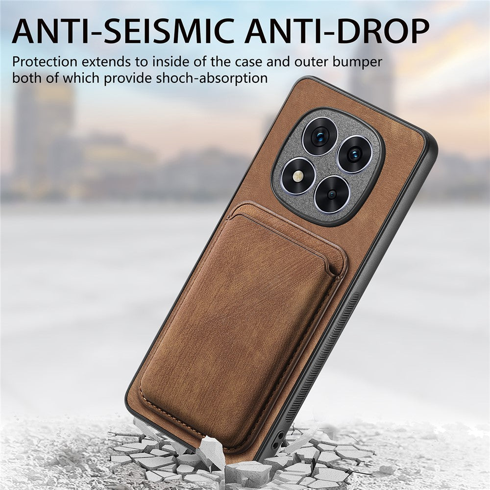 For Xiaomi Redmi Note 14 Pro+ 5G Case Retro Leather+TPU Phone Cover with Detachable Card Slot