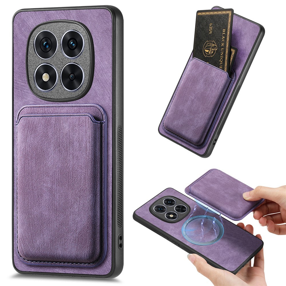 For Xiaomi Redmi Note 14 Pro+ 5G Case Retro Leather+TPU Phone Cover with Detachable Card Slot