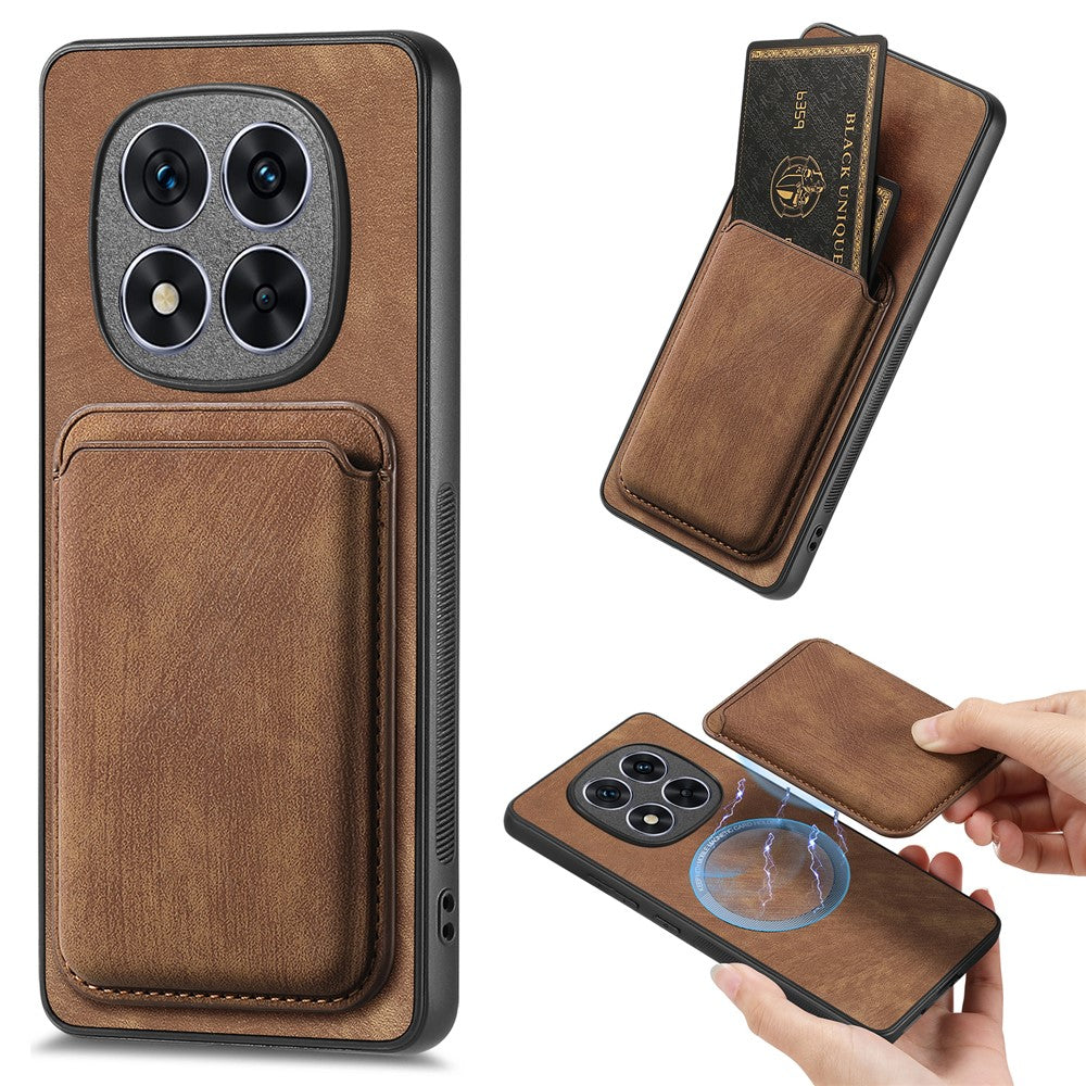 For Xiaomi Redmi Note 14 Pro+ 5G Case Retro Leather+TPU Phone Cover with Detachable Card Slot
