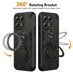 For Xiaomi 14T Case Rotatable Kickstand PC+TPU Drop Protection Phone Cover