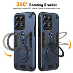 For Xiaomi 14T Pro Case Rotatable Kickstand PC+TPU Drop Protection Phone Cover