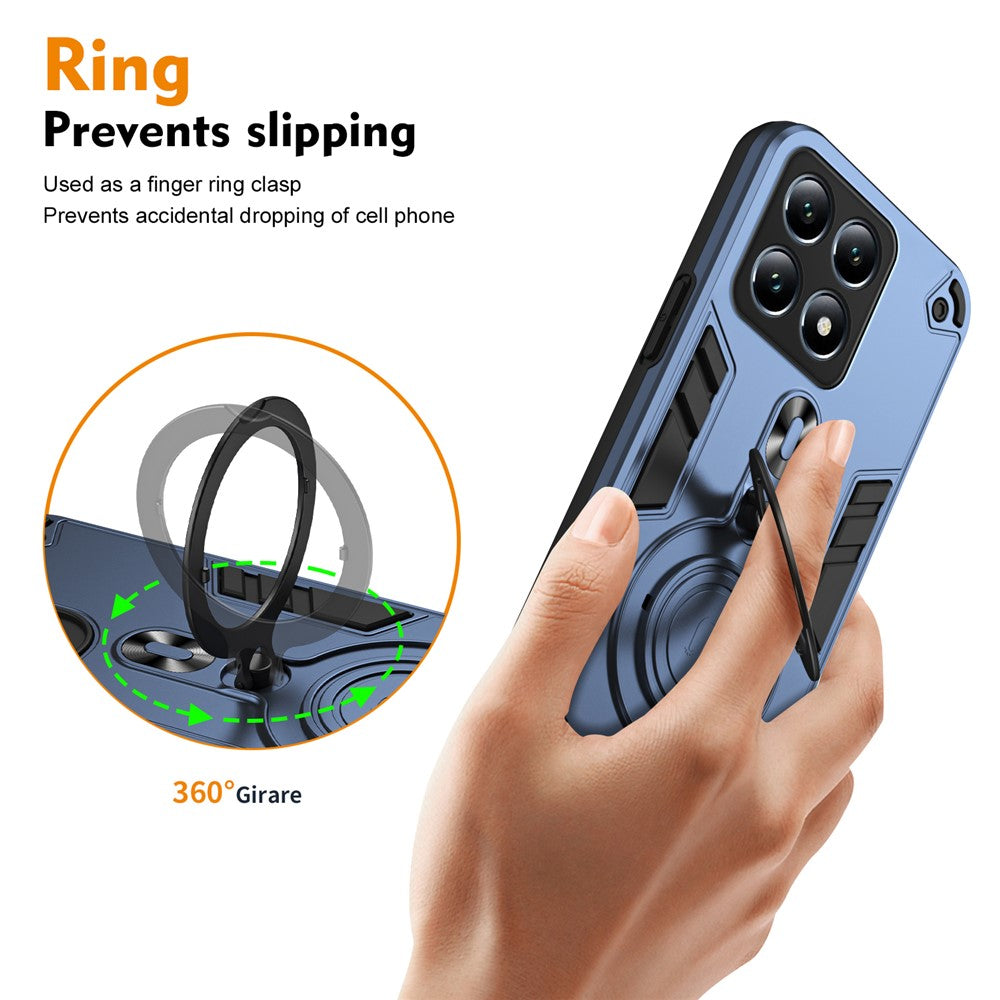 For Xiaomi 14T Pro Case Rotatable Kickstand PC+TPU Drop Protection Phone Cover
