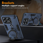 For Xiaomi 14T Pro Case Rotatable Kickstand PC+TPU Drop Protection Phone Cover