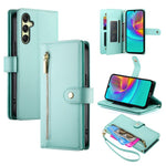 DF-011 For Samsung Galaxy A26 5G Case Zipper Pocket Wallet Leather Phone Cover with Straps