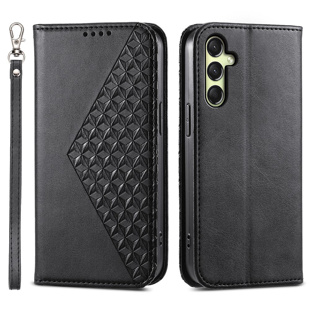 For Samsung Galaxy A26 5G Case Calf Texture PU Leather Phone Cover with Wallet