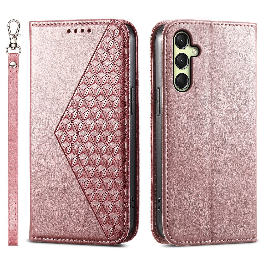 For Samsung Galaxy A26 5G Case Calf Texture PU Leather Phone Cover with Wallet