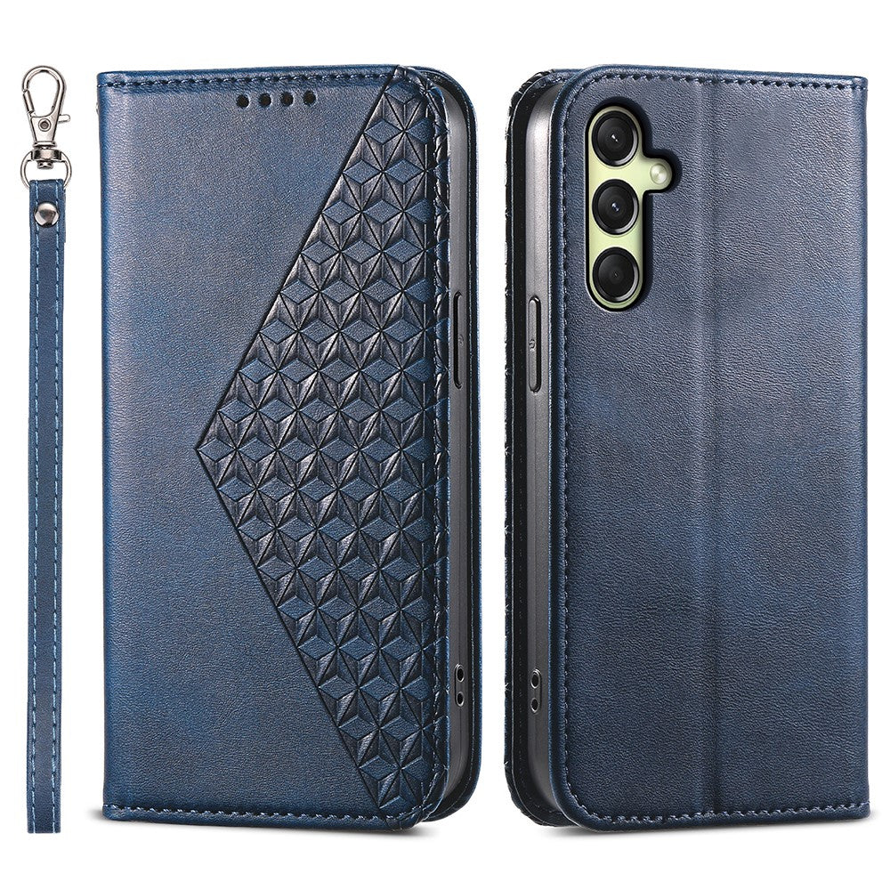 For Samsung Galaxy A26 5G Case Calf Texture PU Leather Phone Cover with Wallet