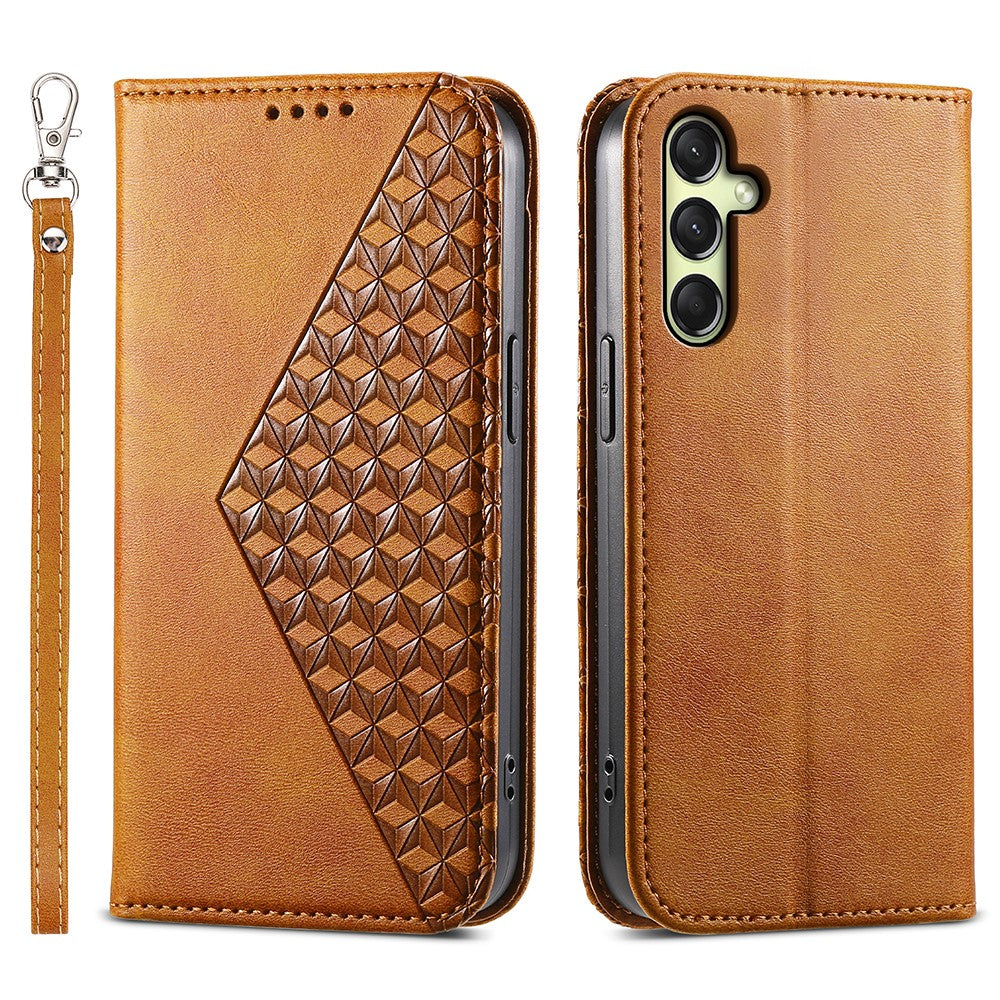 For Samsung Galaxy A26 5G Case Calf Texture PU Leather Phone Cover with Wallet