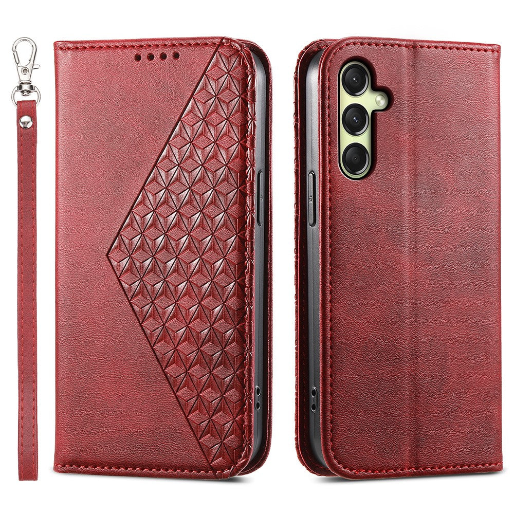 For Samsung Galaxy A26 5G Case Calf Texture PU Leather Phone Cover with Wallet