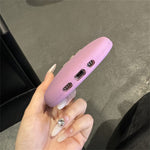 For iPhone 15 Pro Case Cartoon Smile Eggplant Soft Silicone Phone Cover