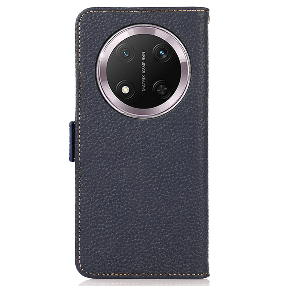 KHAZNEH For Honor Magic7 Lite 5G / X9c 5G / X60 Pro 5G Phone Case Genuine Cow Leather Cover RFID Blocking