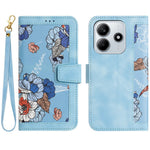 For Xiaomi Redmi Note 14 5G Case PU Leather Floral Phone Cover with Card Slots