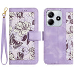 For Xiaomi Redmi Note 14 5G Case PU Leather Floral Phone Cover with Card Slots