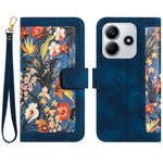For Xiaomi Redmi Note 14 5G Case PU Leather Floral Phone Cover with Card Slots