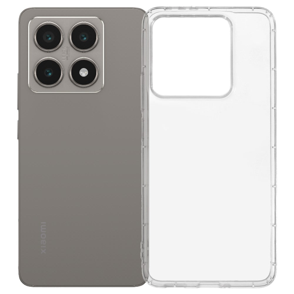 Xiaomi 14T Transparent TPU-skal med krockkuddeskydd (stort bakre linshål)