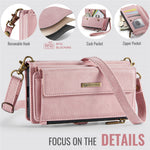 CASEME For Samsung Galaxy S24+ Case  C39 RFID Blocking Zipper Wallet Stand Leather Cover with Strap
