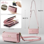 CASEME For Samsung Galaxy S24+ Case  C39 RFID Blocking Zipper Wallet Stand Leather Cover with Strap