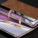 For Huawei Mate X6 Case Leather Protective Cover with Smart Window Auto Wake Up