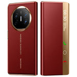 For Huawei Mate X6 Case View Window Auto Wake / Sleep Leather Flip Phone Cover Litchi Texture