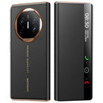 For Huawei Mate X6 Case View Window Auto Wake / Sleep Leather Flip Phone Cover Litchi Texture