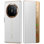 For Huawei Mate X6 Case View Window Auto Wake / Sleep Leather Flip Phone Cover Litchi Texture