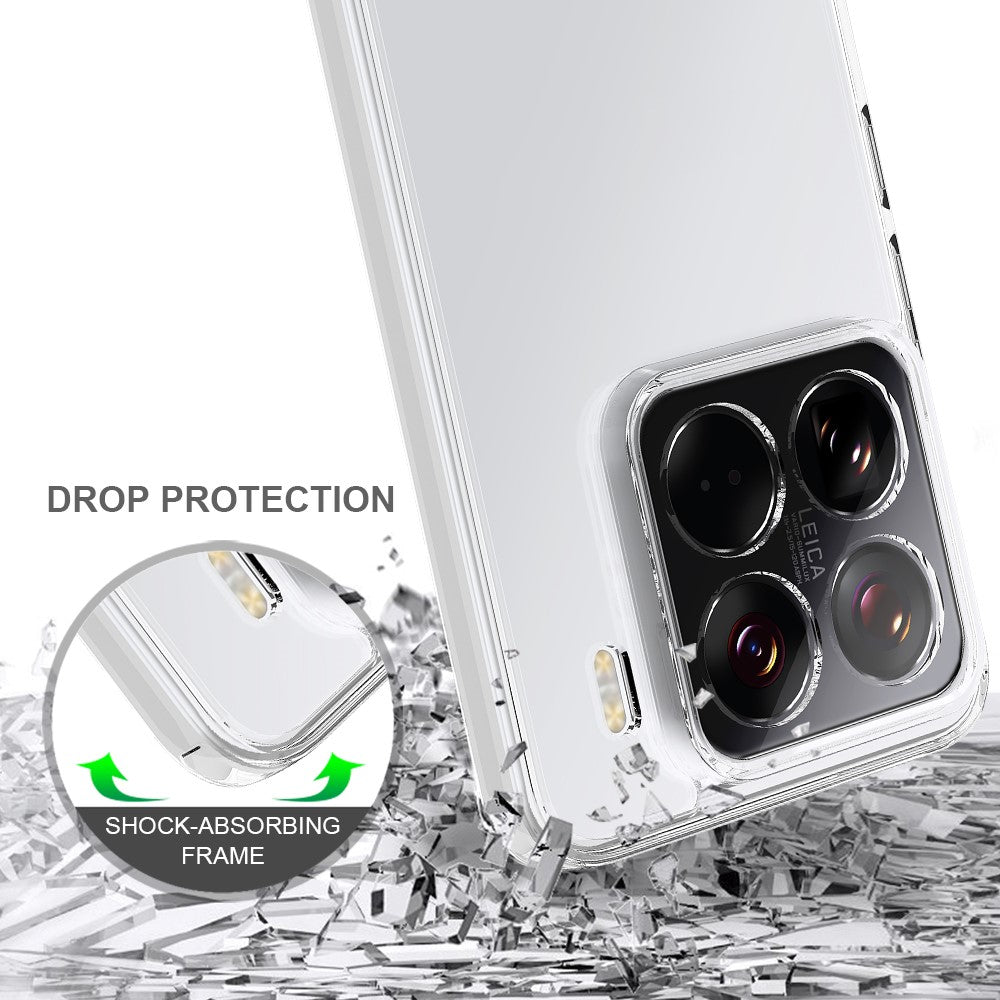 For Xiaomi 15 Pro Clear Phone Case TPU+Acrylic Shockproof Phone Back Cover
