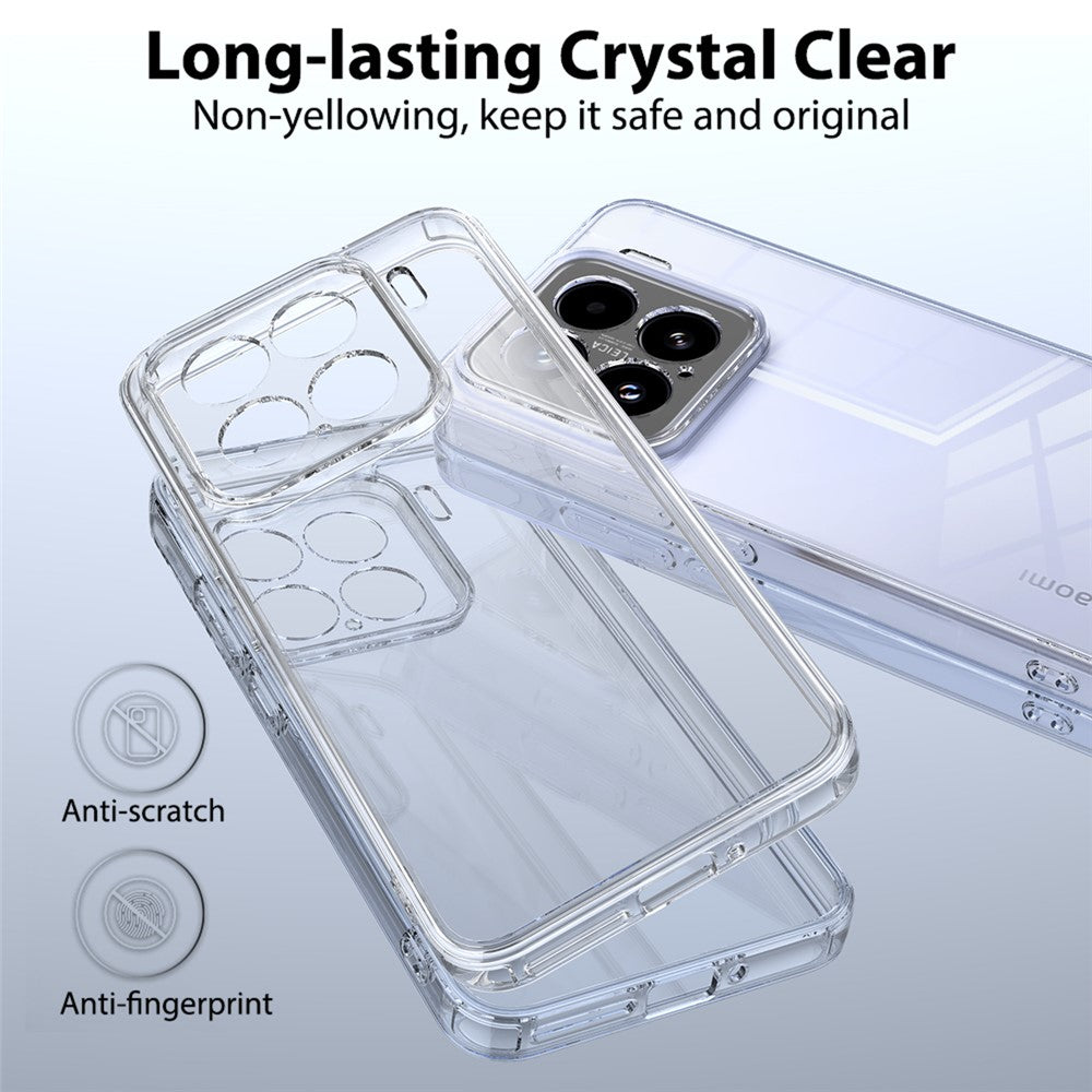 For Xiaomi 15 Clear Phone Case TPU+Acrylic Shockproof Phone Back Cover