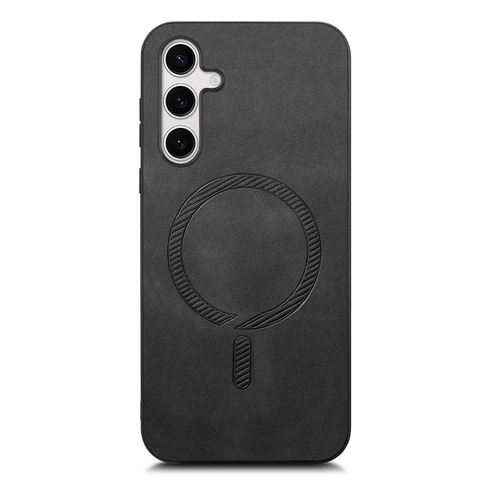 Til Samsung Galaxy S25+ Læderbagside Magnetisk Cover Hudvenligt Telefoncover