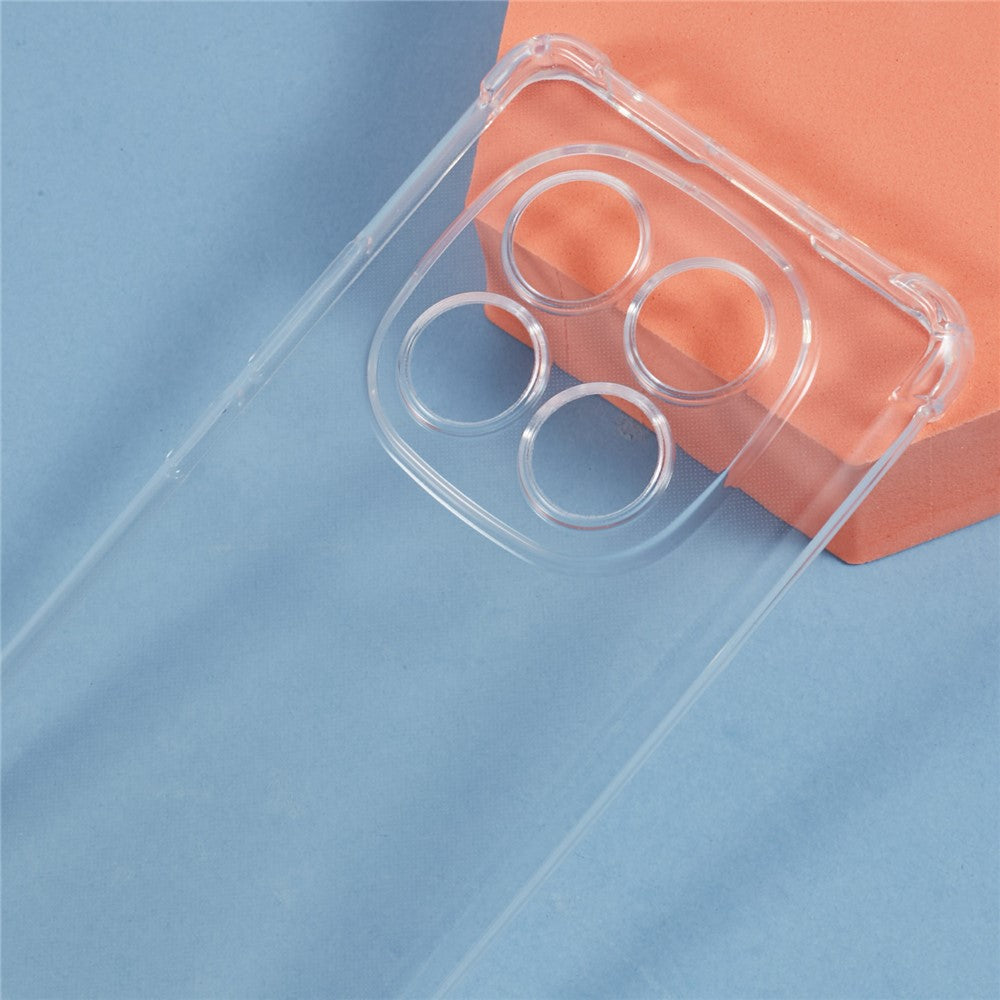 For Xiaomi Redmi Note 14 Pro 5G / Poco X7 5G Case Reinforced Corner TPU Clear Phone Cover with Lanyard
