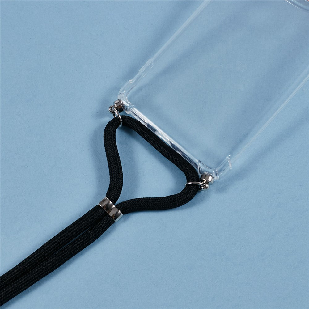 For Xiaomi Redmi Note 14 Pro 5G / Poco X7 5G Case Reinforced Corner TPU Clear Phone Cover with Lanyard