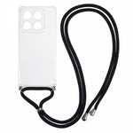 For Xiaomi 14T Case Reinforced Corner TPU Clear Phone Cover with Lanyard