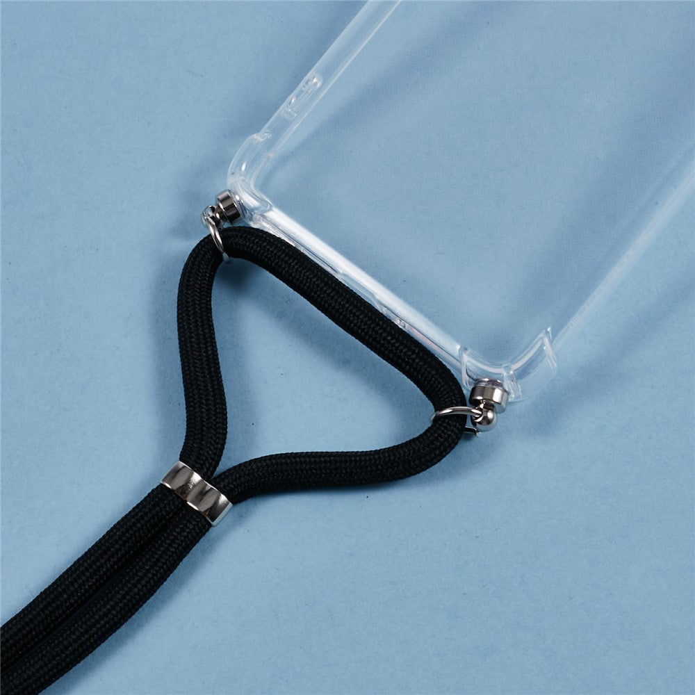 For Xiaomi 14T Case Reinforced Corner TPU Clear Phone Cover with Lanyard