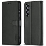 LC.IMEEKE For Samsung Galaxy S25 Case Calf Texture PU Leather Stand Wallet Phone Cover