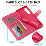 LC.IMEEKE For Samsung Galaxy S25+ Case Calf Texture PU Leather Stand Wallet Phone Cover