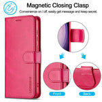 LC.IMEEKE For Samsung Galaxy S25+ Case Calf Texture PU Leather Stand Wallet Phone Cover